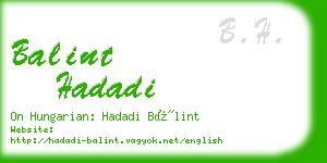 balint hadadi business card